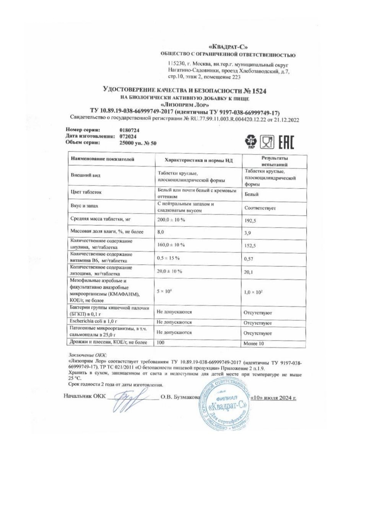 Паспорт №072024